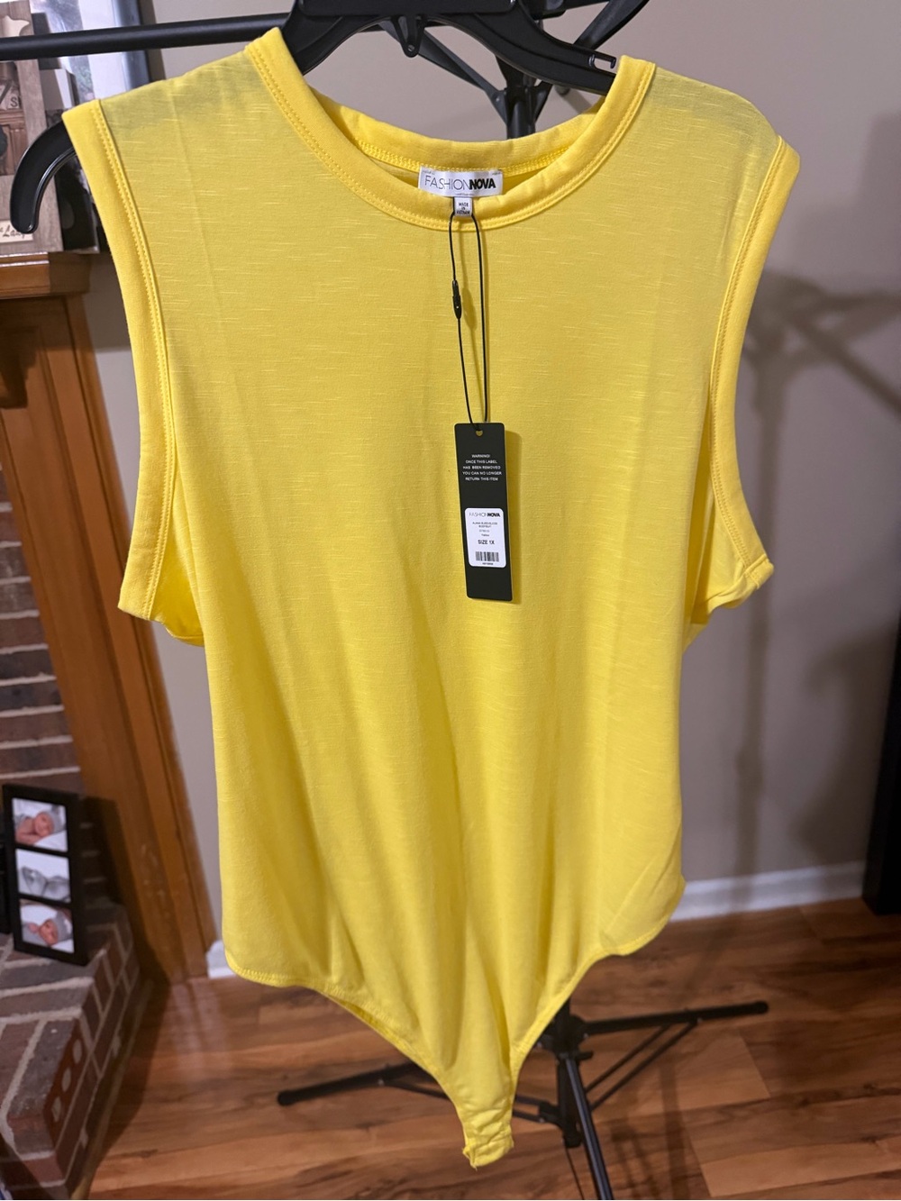 Fashion Nova Sunny Yellow Sleeveless Bodysuit